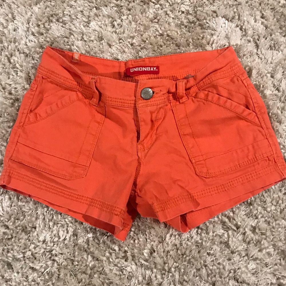 UNIONBAY Orange Shorts. Size 3 Juniors.